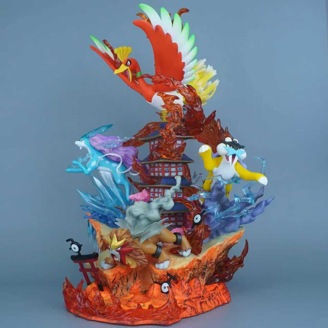 Sacred Trio Diorama Edition | 15.7-Inch PVC Statue | Pokemon