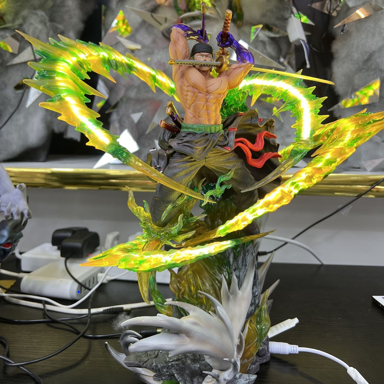 Roronoa Zoro | 15-Inch LED PVC Statue | One Piece | (7 lbs) (PLEASE READ DESCRIPTION)