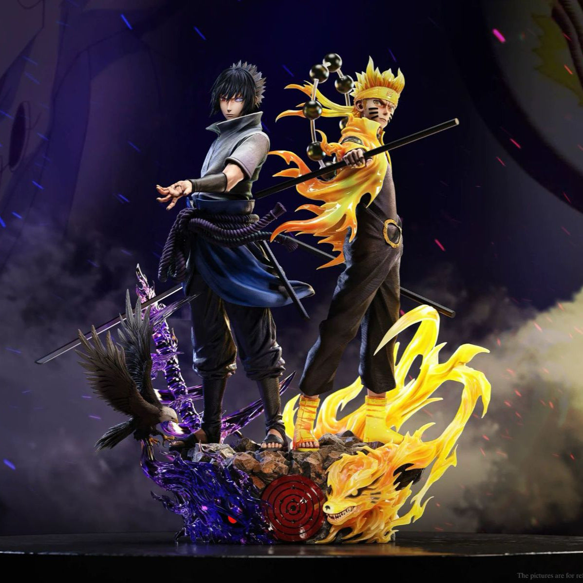 14.8-Inch Naruto&Sasuke: SixPaths Showdown Model Statue | NarutoShippuden | Premium PVC Collectible (8.23lbs)