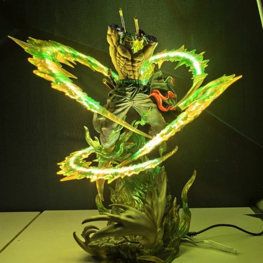 Roronoa Zoro | 15-Inch LED PVC Statue | One Piece | (7 lbs) (PLEASE READ DESCRIPTION)