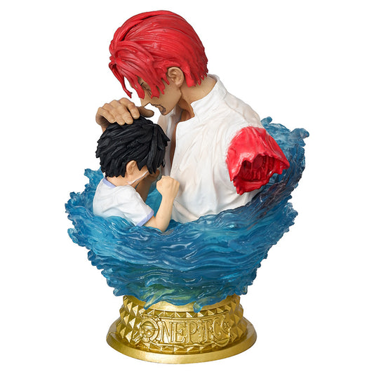 Shanks + Kid Luffy | 5.3-Inch PVC Statue Bust | One piece | (0.95 lbs)