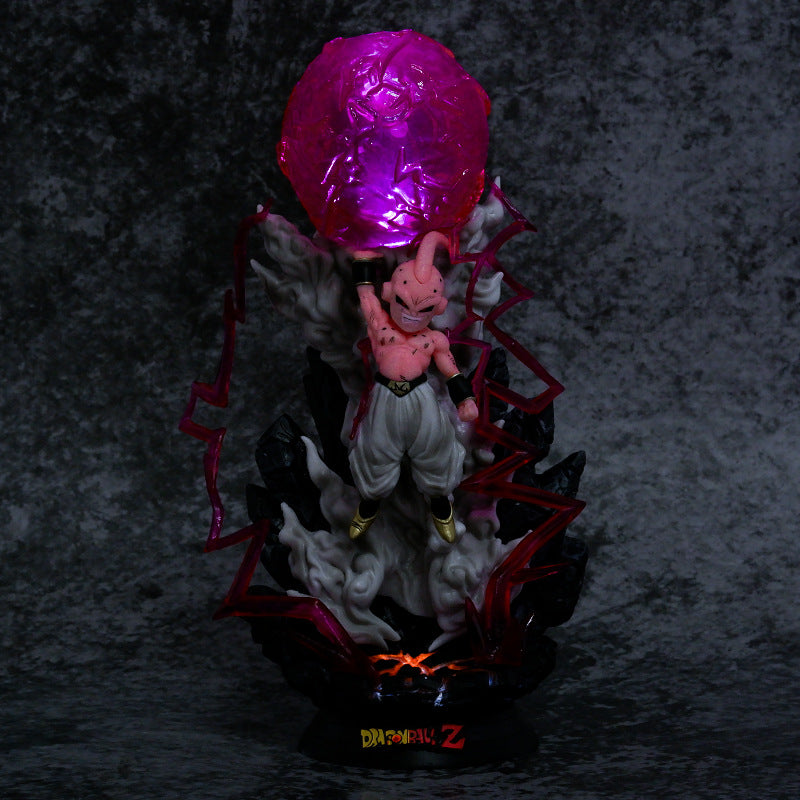 9.25-Inch Majin Buu Vanishing Ball Model Statue | Dragon Ball Z | Handmade Light-Up PVC Statue | Collectors Display (1.7 lbs)