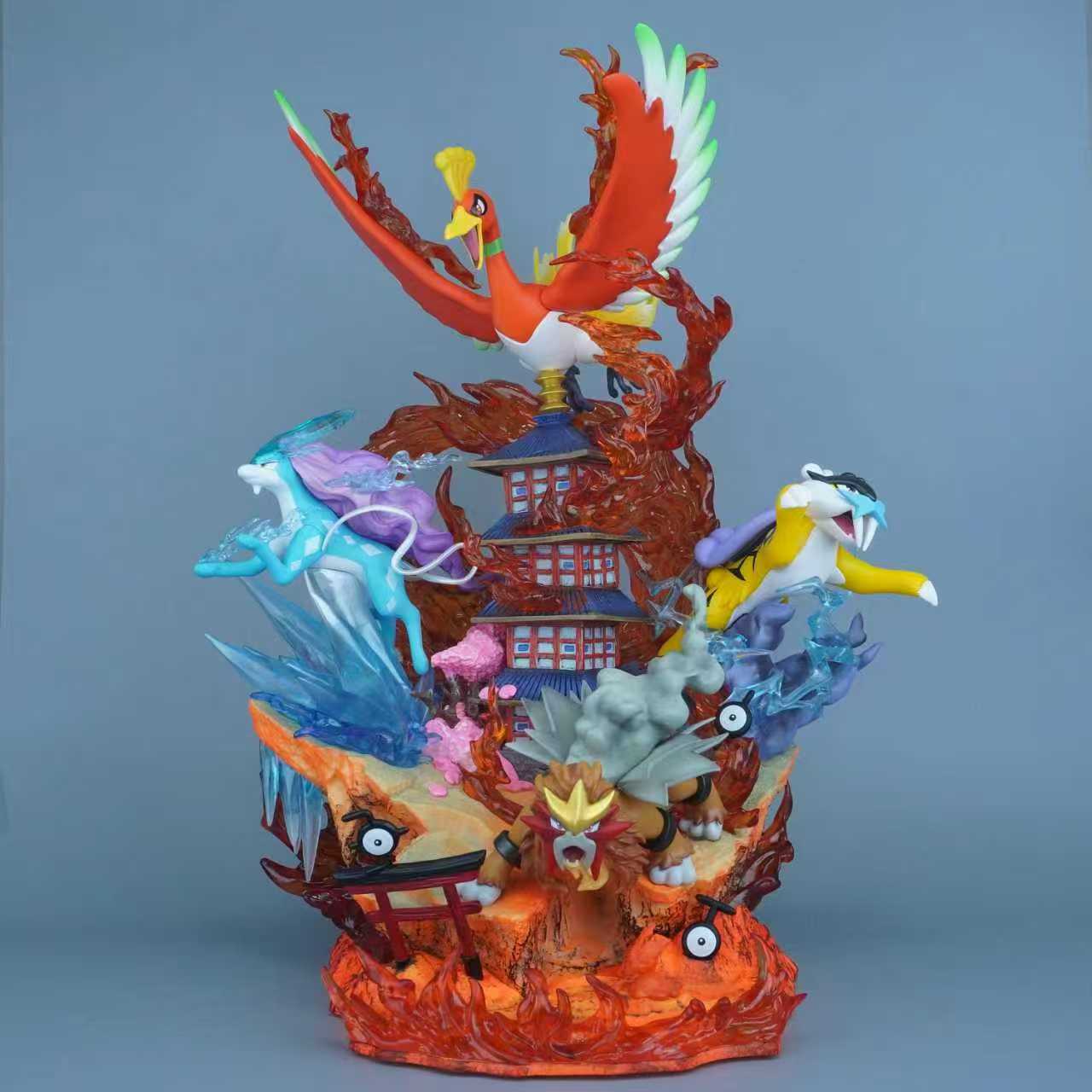 Sacred Trio Diorama Edition | 15.7-Inch PVC Statue | Pokemon
