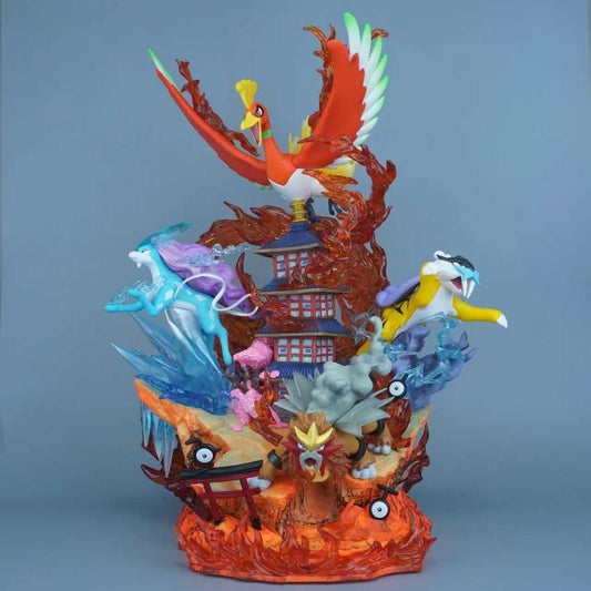 Sacred Trio Diorama Edition | 15.7-Inch PVC Statue | Pokemon