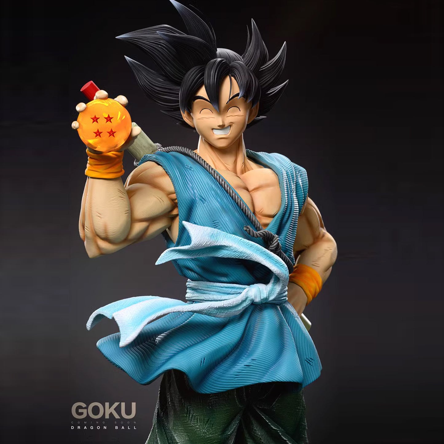 Goku (Happy) | 16.5-Inch PVC Statue | Dragon Ball | (5.5 lbs)